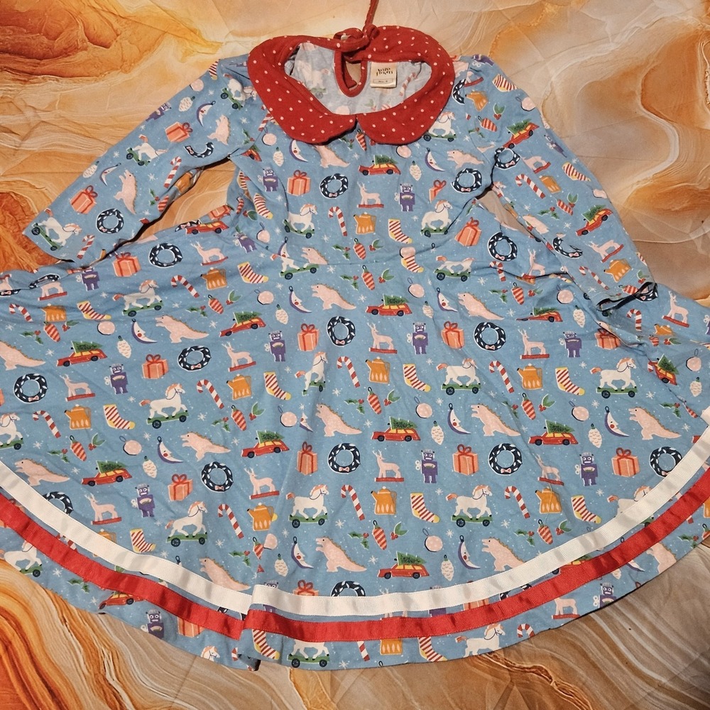 Wildflowers Babes in Toyland Girls Size 6 Holiday Twirl Dress Pockets HTF